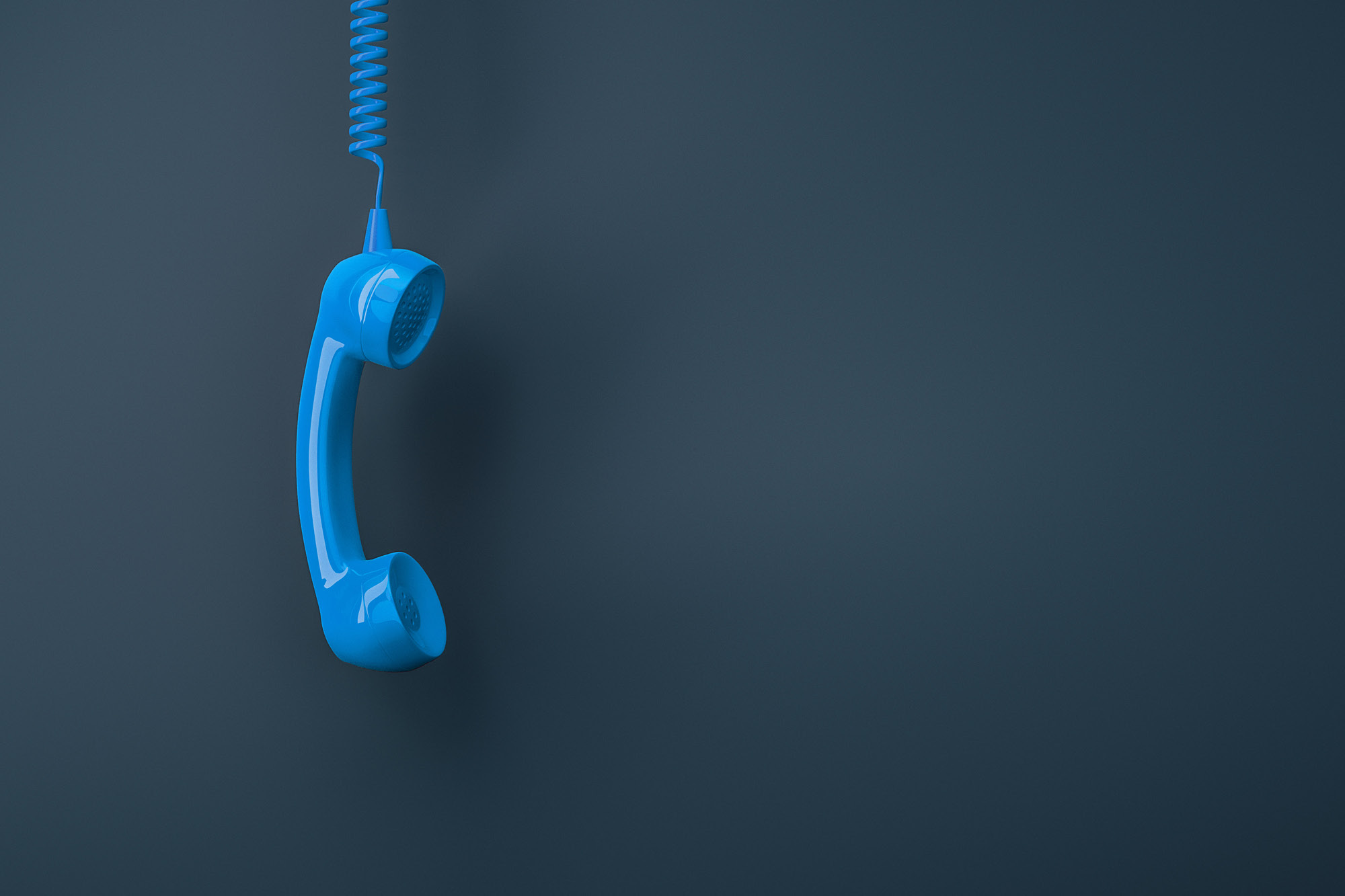 Telefonhörer in sasag Blau