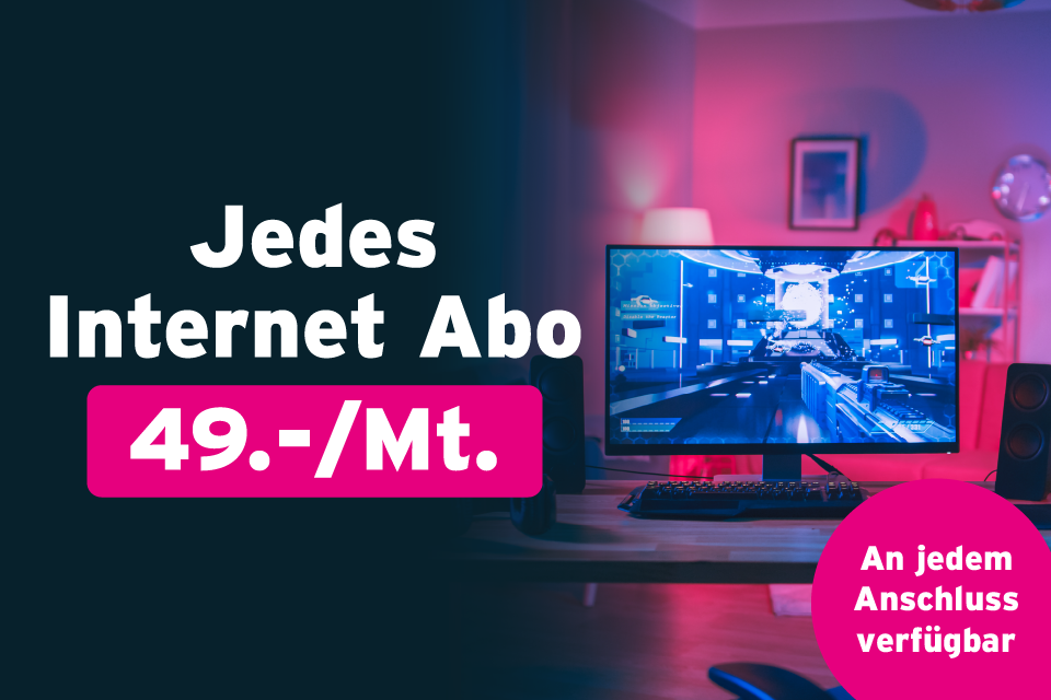 Internet Promotion - Jedes Internet Abo nur 49.-