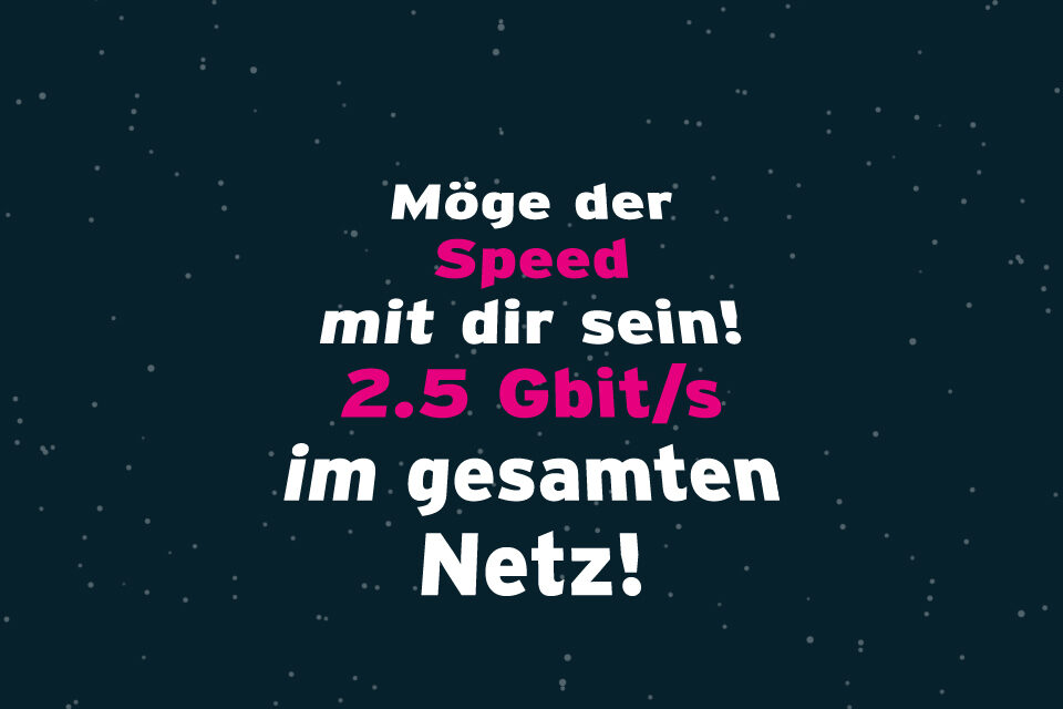 Möge der Speed mit dir sein - Internet ab 29.-/Mt. Herostage