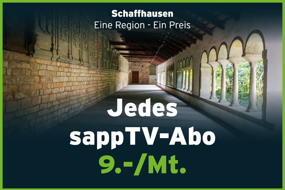 Eine Region ein Preis - Jedes sappTV 9.-/Mt.