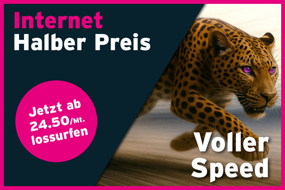 Halber Preis Voller Speed - Jetzt ab 24.50/Mt. - Rand