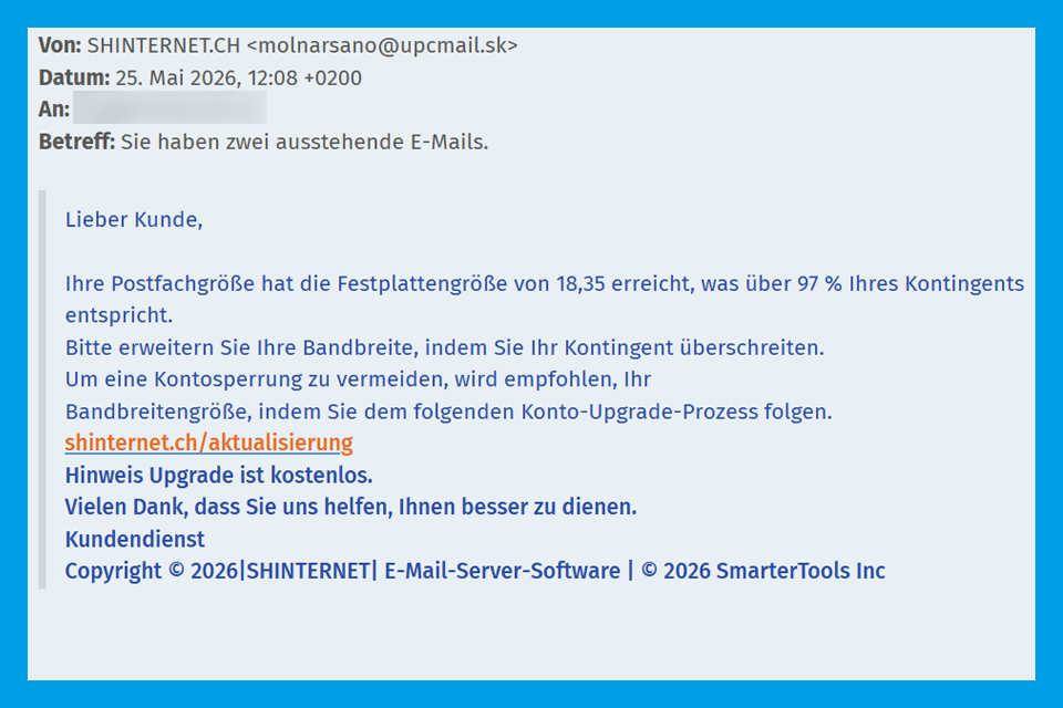 Phishingmails im Mai 2026
