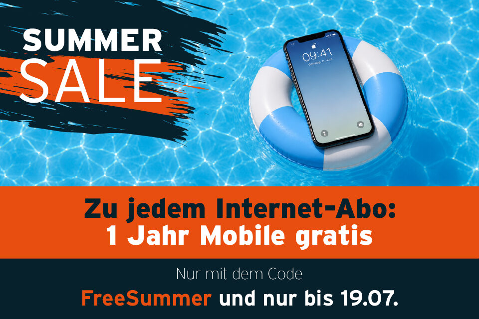Summer Sale 2026 - Mobile-Abo 1 Jahr gratis